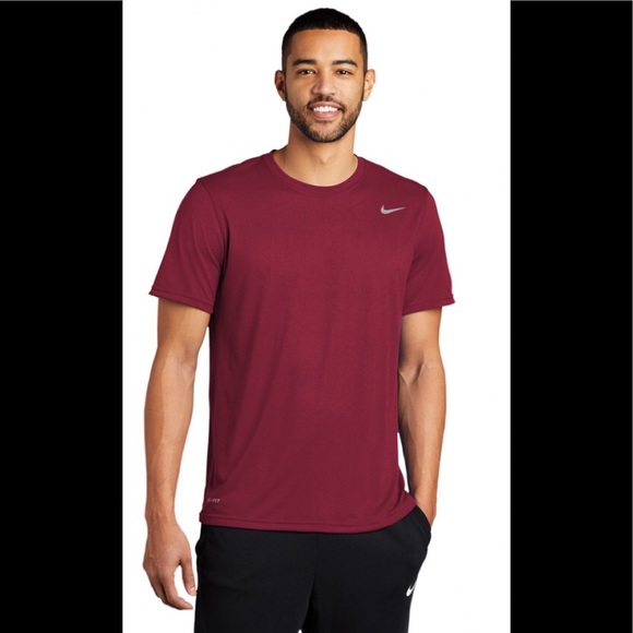 Nike mens Dri-Fit Maroon Custom Performance Tee! 2XL - Picture 2 of 4